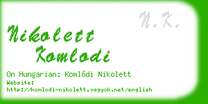 nikolett komlodi business card